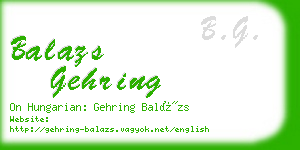 balazs gehring business card